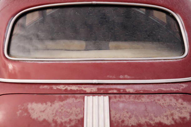 istock Maroon Vintage Car Rear Window and Trunk 1946 1427713032