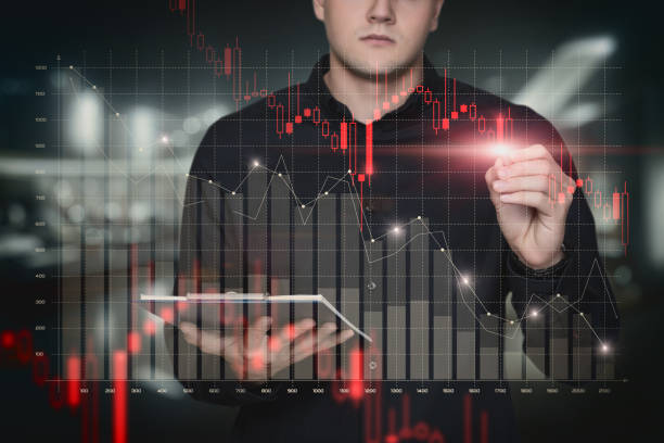 istock Financial market fall analyst concept. 1427713487