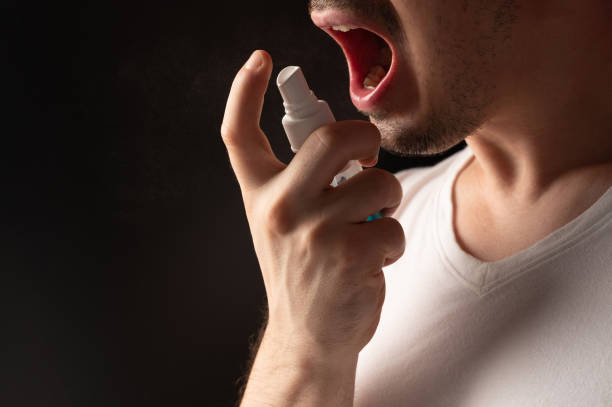 istock Healing pain in throat theme 1427720347