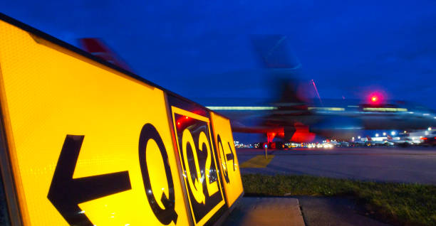 Runway Signage Dusk
