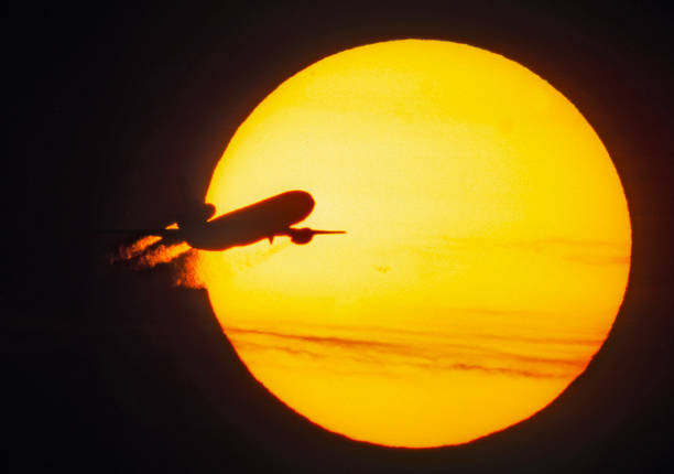 istock Jet Taking Off into Sunset,O'hare Airport,Chicago 1427721807