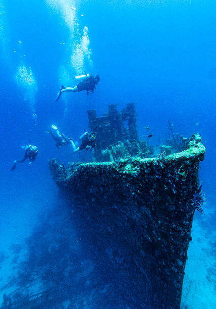 Jayne C Shipwreck, Aruba stock photo