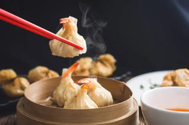 Dimsum is a typical Japanese food made from chicken and shrimp with a distinctive and delicious taste