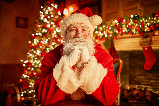 Retrato de Santa Claus tradicional en Navidad photo