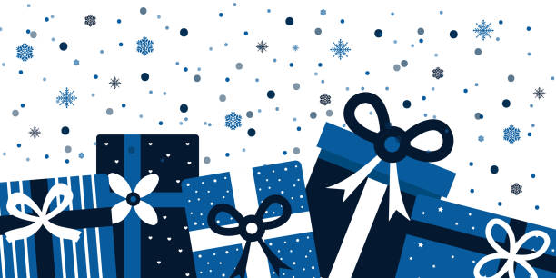 クリスマスと休日の贈り物雪冬の背景 - christmas backgrounds gift bow点のイラスト素材／クリップアート素材／マンガ素材／アイコン素材