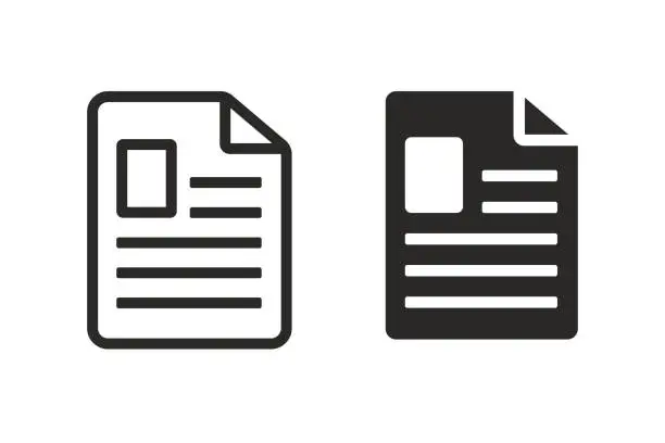 Vector illustration of Document papers icon