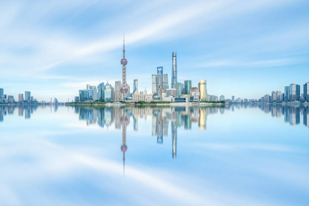 istock Panoramic skyline of Shanghai and Huangpu river 1427803855