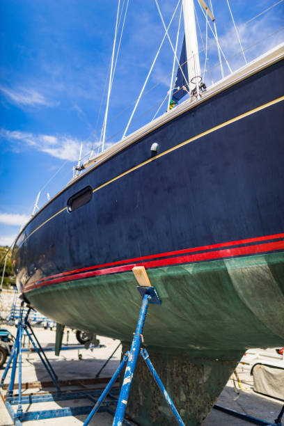 istock Sailboat service in a dry dock 1427804306