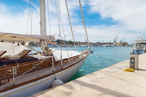 Electricity supply for Sailboats in marina of Trogir\n , Croatia, Europe.
