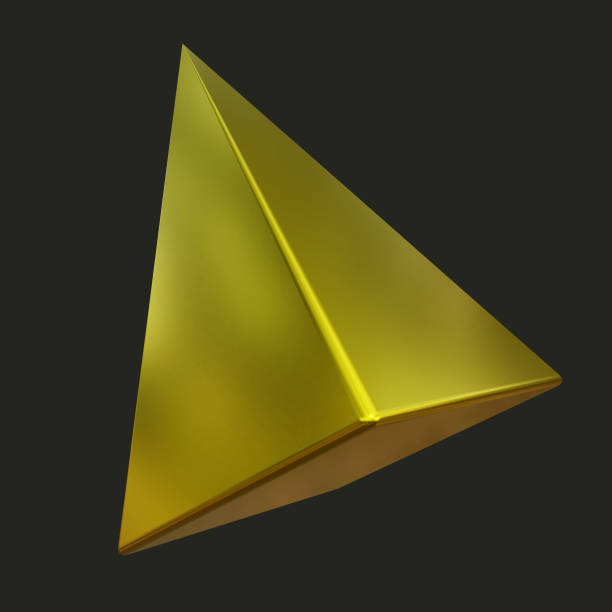 istock Abstract Prism 3D Gold Memphis 1427826742
