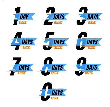 'days to go' countdown design elements