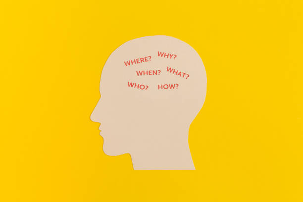 istock Human head with gears on yellow background 1427848490