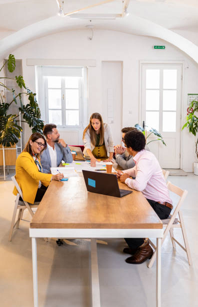 istock Group of business people working in office. 1427858266