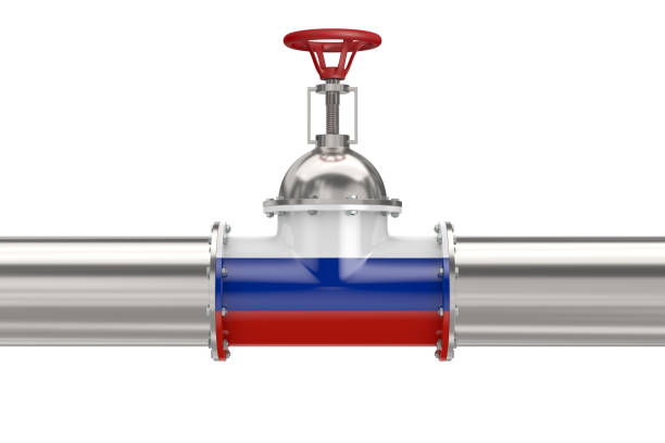 istock Russian pipeline on white background. Isolated 3D illustration 1427871607