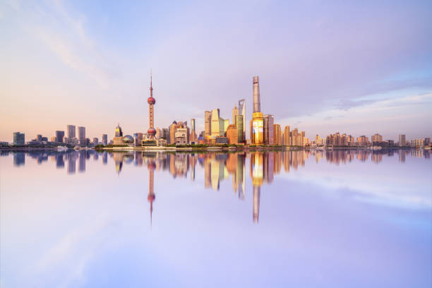 istock Panoramic skyline of Shanghai and Huangpu river 1427882332