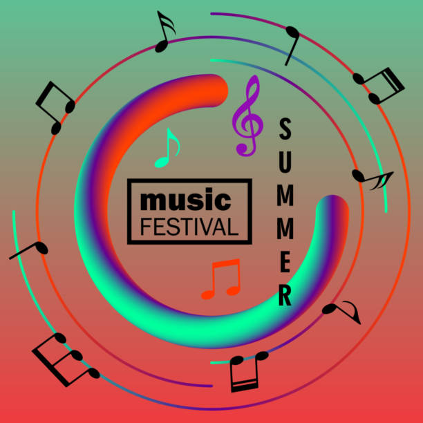 istock Abstract musical background, music festival poster, vector illustration. 1427890080