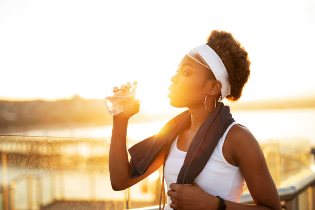 istock Fit woman resting after jogging. 1427897851