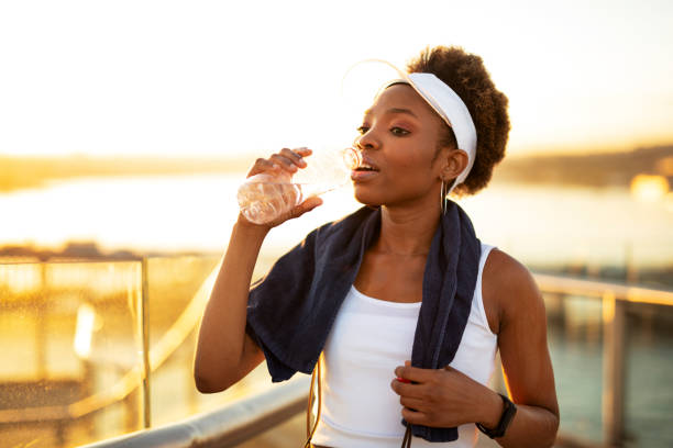 istock Fit woman resting after jogging. 1427897874