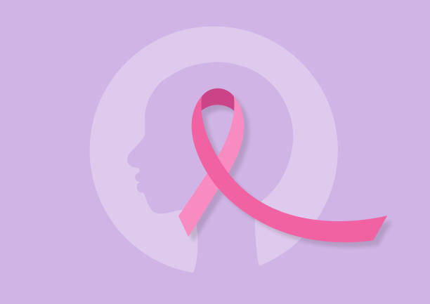 ilustrações de stock, clip art, desenhos animados e ícones de a woman with no hair and a pink ribbon. cancer - mulher careca