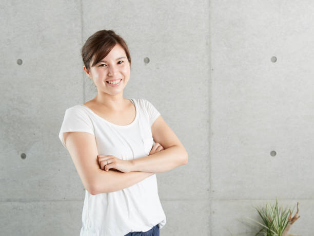 istock Japanese woman thinking about training with a smile 1427910194