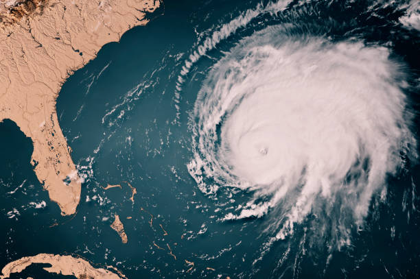 istock Hurricane Fiona Cloud Map Atlantic Ocean Florida 3D Render Neutral 1427916118