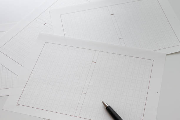 Japanese writing papers on the desk