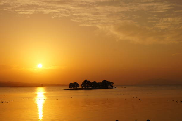 Sunset at Lake Shinji in Shimane