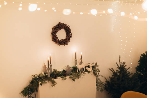 istock Minimalist background in the studio for Christmas photos 1427919684