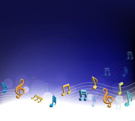 musical symbols notes template background