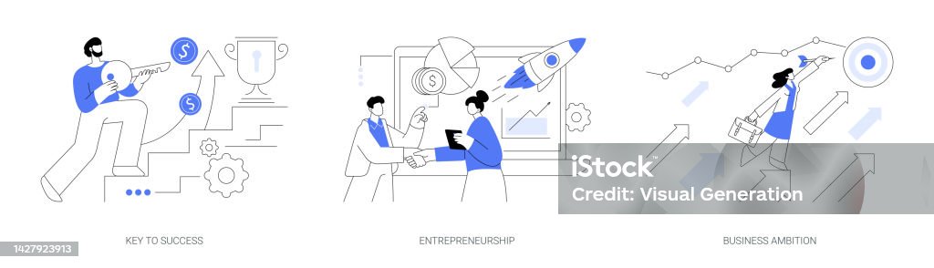 Group Success Abstract Business Success Abstract Concept Vector Illustrations Stock ...