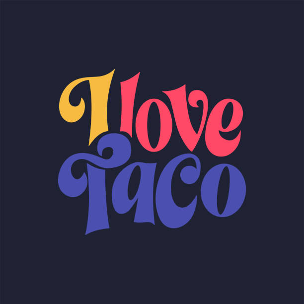 Taco phrase typography design. Funny quote hand drawn lettering. Food truck event stickers. Vector illustration Taco phrase typography design. Funny quote hand drawn lettering. Food truck event stickers. Vector illustration. 2933 stock illustrations