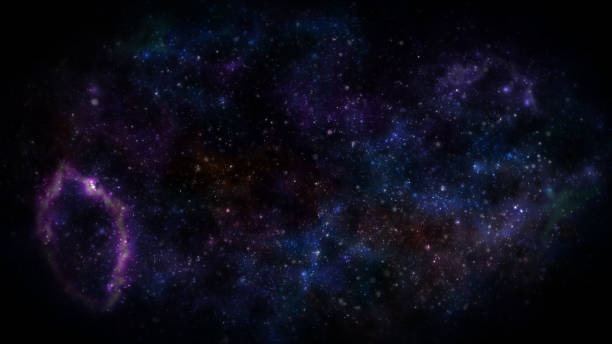 istock Purple nebula galaxy astrology deep outer space cosmos background beautiful abstract illustration art dust 1427929989
