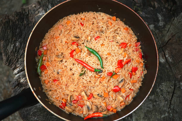 istock spicy fried rice with mushrooms and vegetables 1427933484