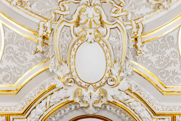 istock Classic luxury interior details, arched door decoration 1427936537