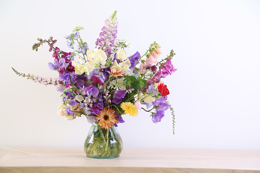 Wildflowers in a Glass Vase