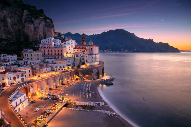 Atrani, Amalfi Coast, Italy. stock photo