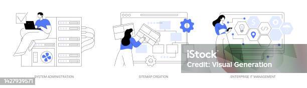 Computer Systems Abstract Concept Vector Illustrations Stock ...
