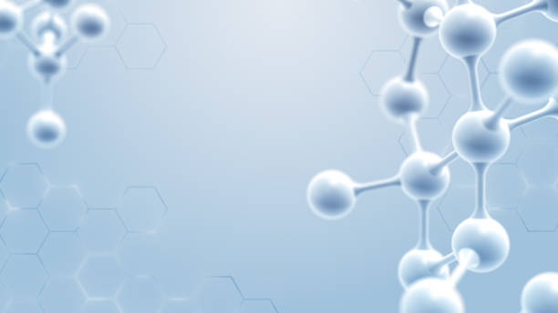 abstarct atom o estructura de nanotecnología molecular - hydrogen bond fotografías e imágenes de stock