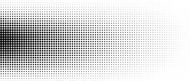 Halftone dotted gradient abstract background. Vector black and white grunge texture vector art illustration