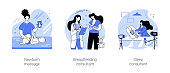 istock Newborn care service isolated cartoon vector illustrations se 1427950742