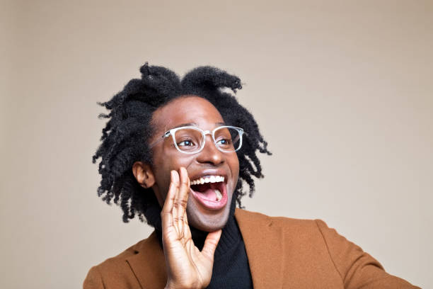 istock Portrait of excited man 1427953303