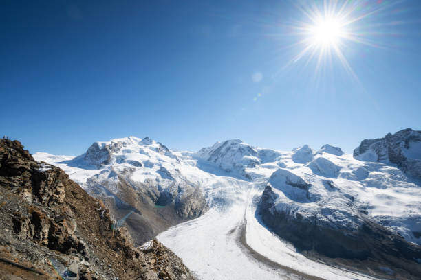 istock view on Gorner Glacier at sunny day 1427958804