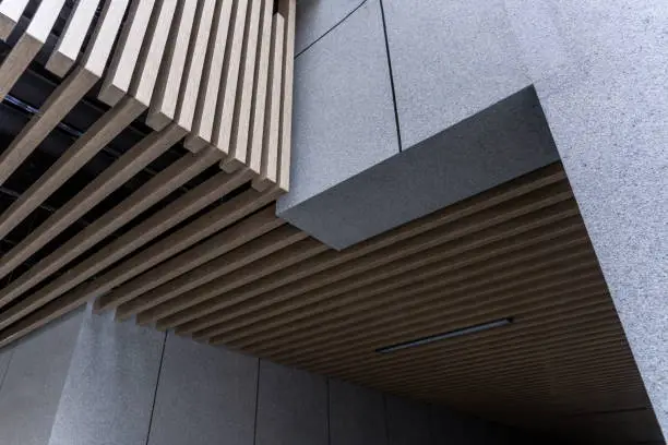 Photo of Corner and ceiling of modern architecture