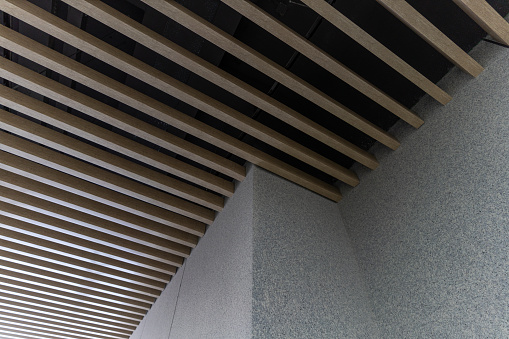 Corner and ceiling of modern architecture
