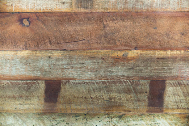 Recycled old wooden planks background stock photo