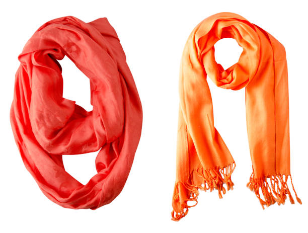 istock scarf summer. multicolored scarf. Scarf top view 1427961666