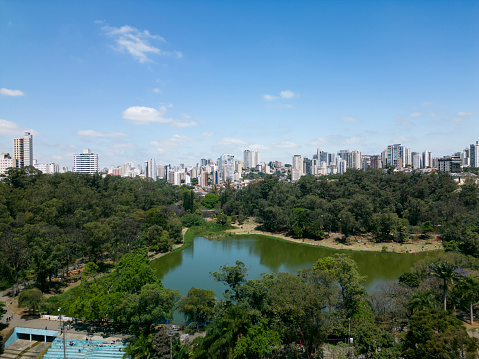 Lake of the Aclimação park in the city of São Paulo in Brazil