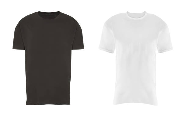 istock Black and white man T-shirt 1427974292