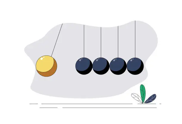 Vector illustration of pendulum.