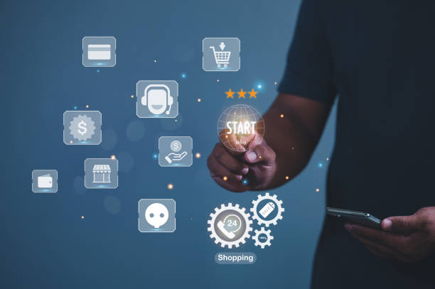 istock Contact Us Jobs or Connected Customer Support Hotline Businessman using laptop 1427983054